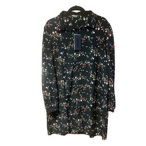 ASOS Fashion Union Long Sleeve Shirt Dress In Floral